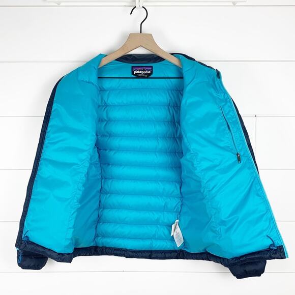 Patagonia Down Sweater Jacket Navy Blue Puffer - Picture 8 of 8